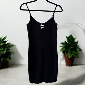 LA Hearts  Elegant Black Spaghetti Strap Dress